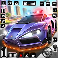 Скачать взломанную Police Car Kids Driving Game (Кидс Полис Геймс)  [МОД Unlimited Money] - стабильная версия apk на Андроид