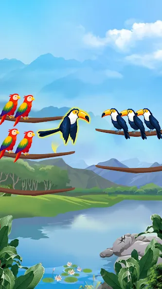 Bird Sort - Color Puzzle  [МОД Много денег] Screenshot 4