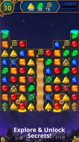 Jewels Magic: Mystery Match3 (Джуэлс Мэджик)  [МОД Mega Pack] Screenshot 3