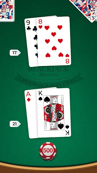 Blackjack (Блэкджек)  [МОД Unlimited Money] Screenshot 1