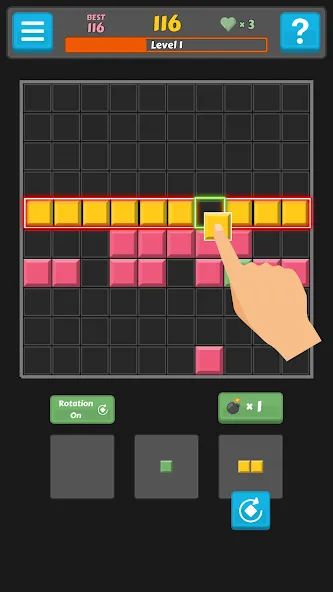 Block Buster - Hex and Square  [МОД Бесконечные монеты] Screenshot 2