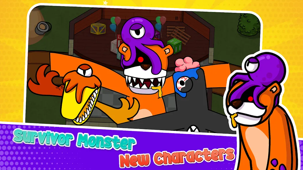 Survivor In Rainbow Monster (Сурвайвер Ин Рейнбоу Монстер)  [МОД Unlocked] Screenshot 1