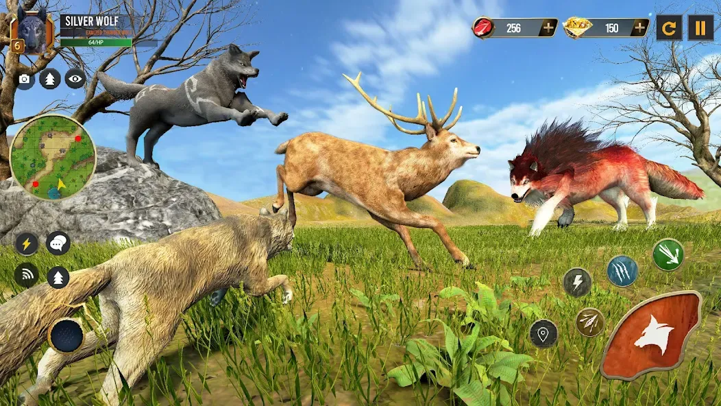 Wild Wolf Simulator Wolf Games  [МОД Меню] Screenshot 2