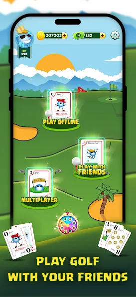 Play Nine: Golf Card Game (Плей Найн)  [МОД Меню] Screenshot 1