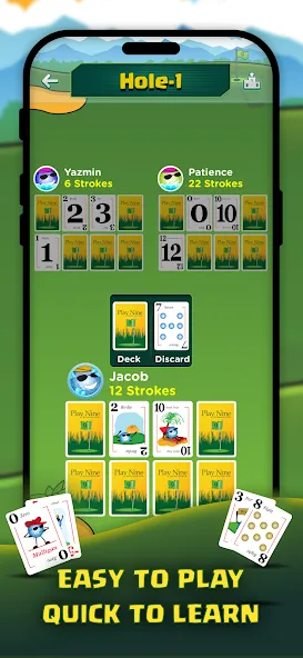 Play Nine: Golf Card Game (Плей Найн)  [МОД Меню] Screenshot 2