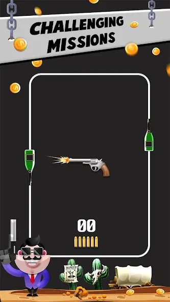 Bottle Shooting VS Gun  [МОД Много монет] Screenshot 1