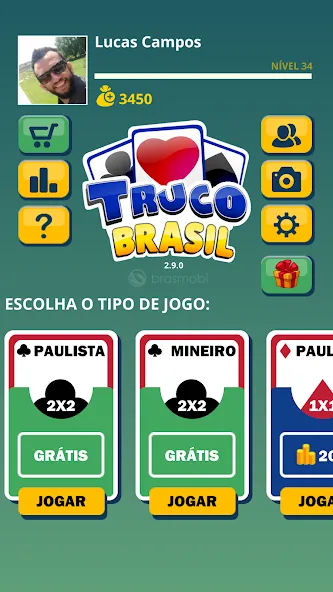 Truco Brasil - Truco online (Труко Бразиль)  [МОД Меню] Screenshot 2