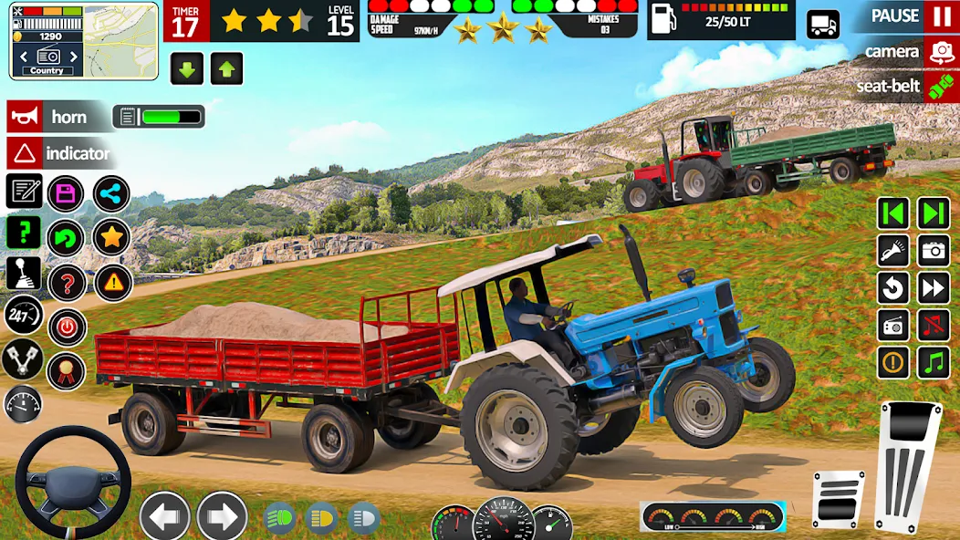 Indian Tractor Game Farming 3D  [МОД Много монет] Screenshot 3