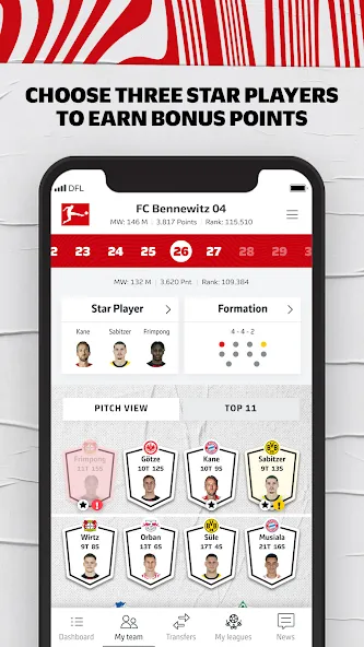 Bundesliga Fantasy Manager (Бундеслига Фэнтези Менеджер)  [МОД Mega Pack] Screenshot 3