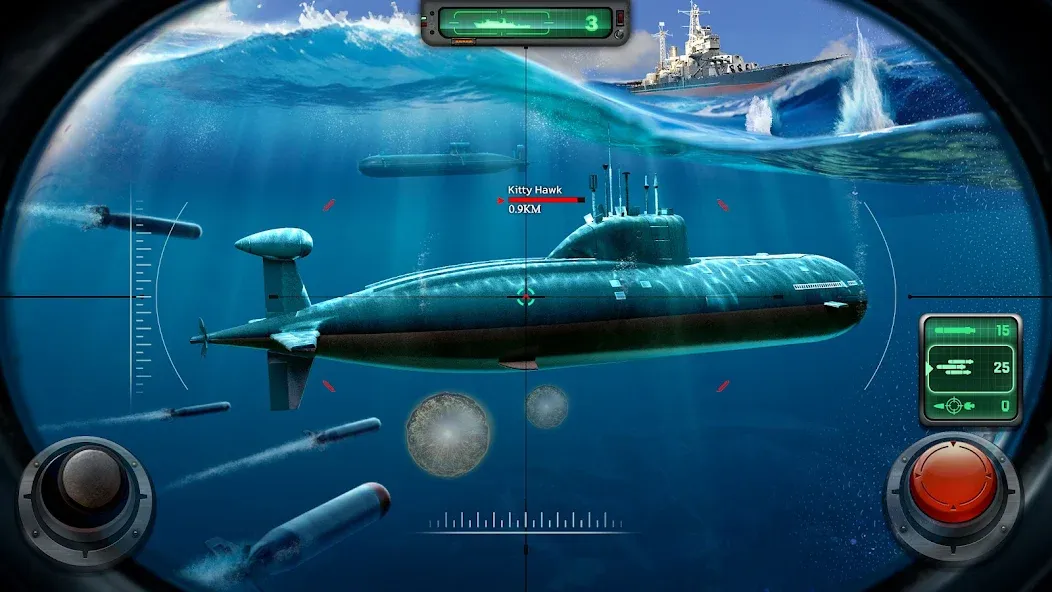 Sea War: Raid (Юбоат)  [МОД Много монет] Screenshot 3