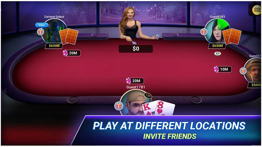 Poker Texas Holdem (Покер Техасский Холдем)  [МОД Много монет] Screenshot 3