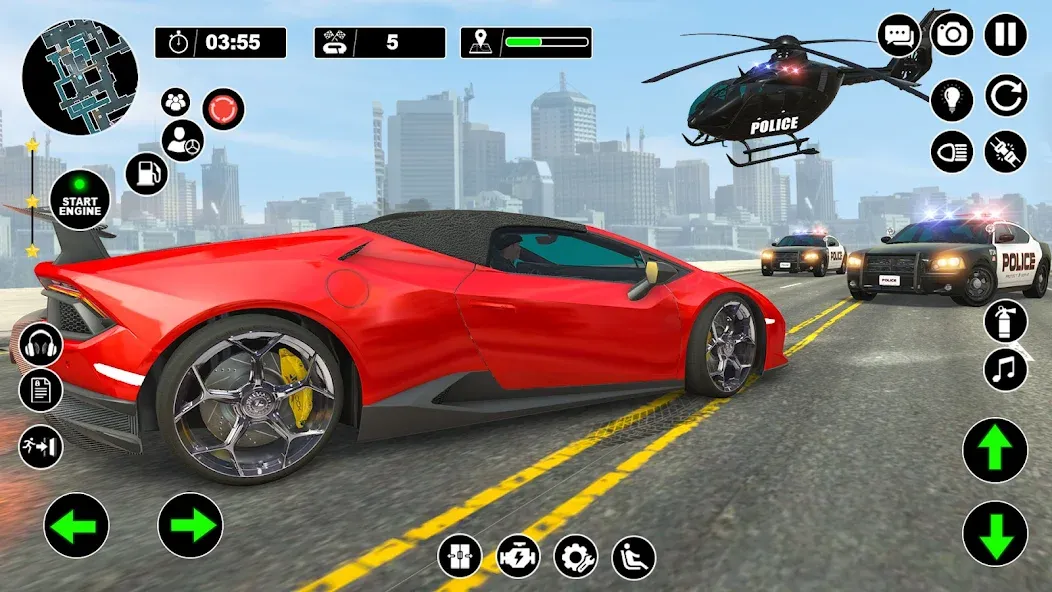 Police Helicopter Chase Game  [МОД Меню] Screenshot 4