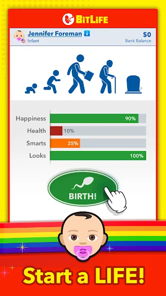 BitLife - Life Simulator (БитЛайф)  [МОД Бесконечные монеты] Screenshot 1