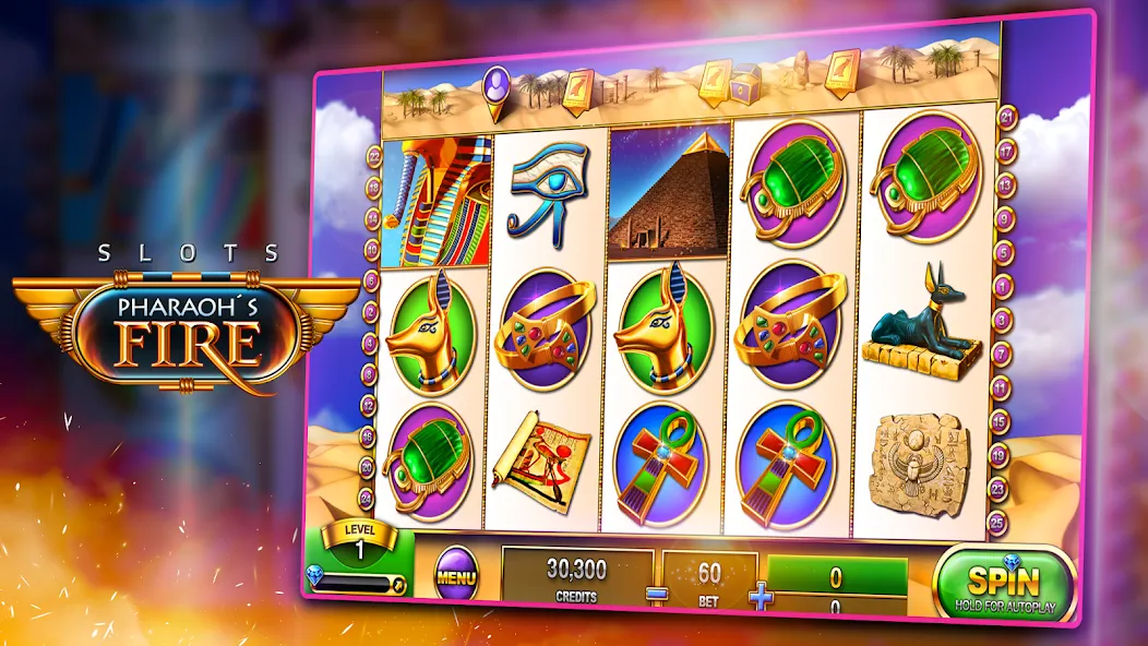 Slots - Pharaoh's Fire (Слоты)  [МОД Бесконечные монеты] Screenshot 2