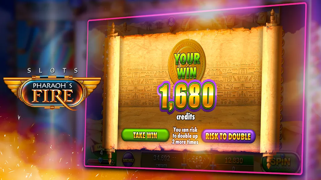 Slots - Pharaoh's Fire (Слоты)  [МОД Бесконечные монеты] Screenshot 4