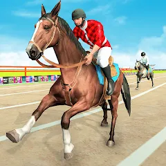 Взломанная Mounted Horse Racing Games  [МОД Unlimited Money] - стабильная версия apk на Андроид