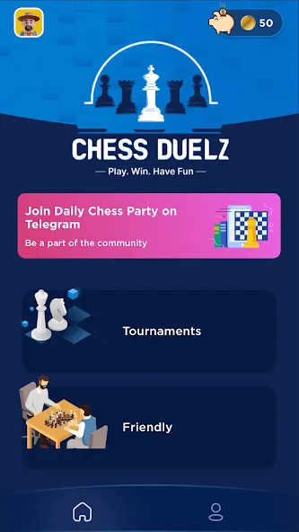 Chess Duelz - An esports app (Шахматный Дуэльз)  [МОД Бесконечные монеты] Screenshot 1