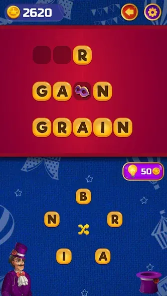 Circus Words: Magic Puzzle  [МОД Бесконечные монеты] Screenshot 4