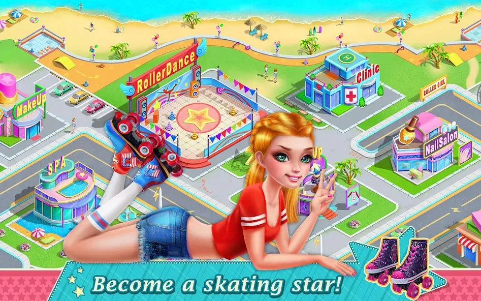 Roller Skating Girls  [МОД Menu] Screenshot 5