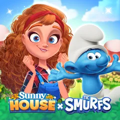 Скачать взломанную Merge Manor x The Smurf Collab (Мердж Манор)  [МОД Бесконечные монеты] - полная версия apk на Андроид