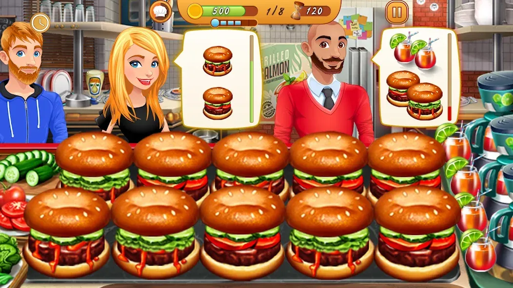 Cooking Team: Restaurant Games  [МОД Бесконечные деньги] Screenshot 4