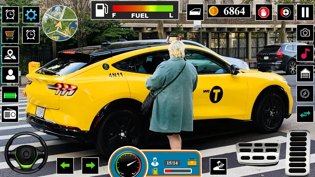 US Taxi Game 2023-Taxi Driver  [МОД Бесконечные деньги] Screenshot 4