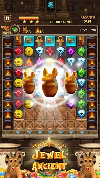 Jewel Ancient Pyramid Treasure  [МОД Много денег] Screenshot 2