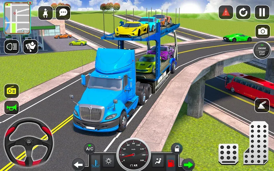 Trailer Truck Car Transport 3D  [МОД Menu] Screenshot 2