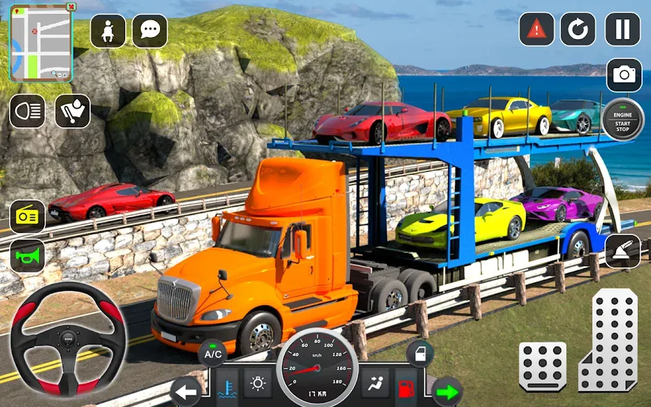 Trailer Truck Car Transport 3D  [МОД Menu] Screenshot 4