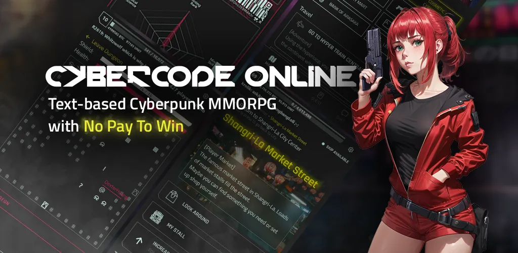 CyberCode Online -Text MMORPG (СайберКод Онлайн)  [МОД Mega Pack] Screenshot 1