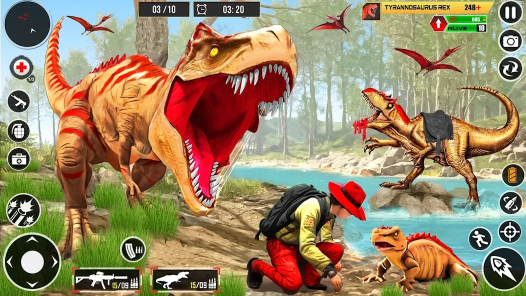 Real Dino Hunter 3D Gun Games (Уайлд Динозавр Хантер Ган Геймс)  [МОД Unlimited Money] Screenshot 1