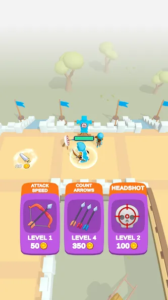 Wild Archer: Castle Defense (Ланд Инвейдер)  [МОД Много монет] Screenshot 3