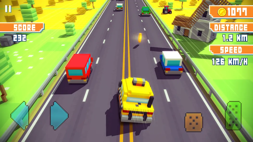 Blocky Highway: Traffic Racing (Блоки Хайвей)  [МОД Много денег] Screenshot 5