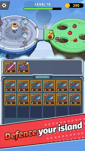 Merge Weapons：Air Island TD  [МОД Unlimited Money] Screenshot 4