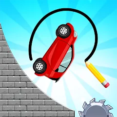 Взломанная Draw 2 Bridge: Draw Save Car (Дроу 2 Бридж)  [МОД Menu] - стабильная версия apk на Андроид