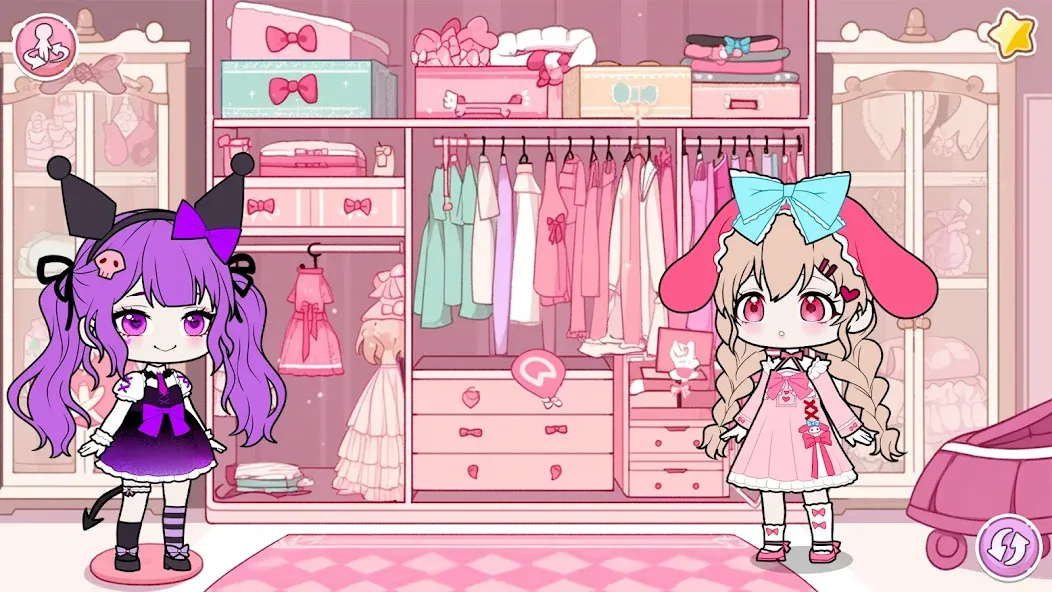 YOYO Doll School life Dress up (ЙОЙО Лайф ворлд)  [МОД Много денег] Screenshot 1