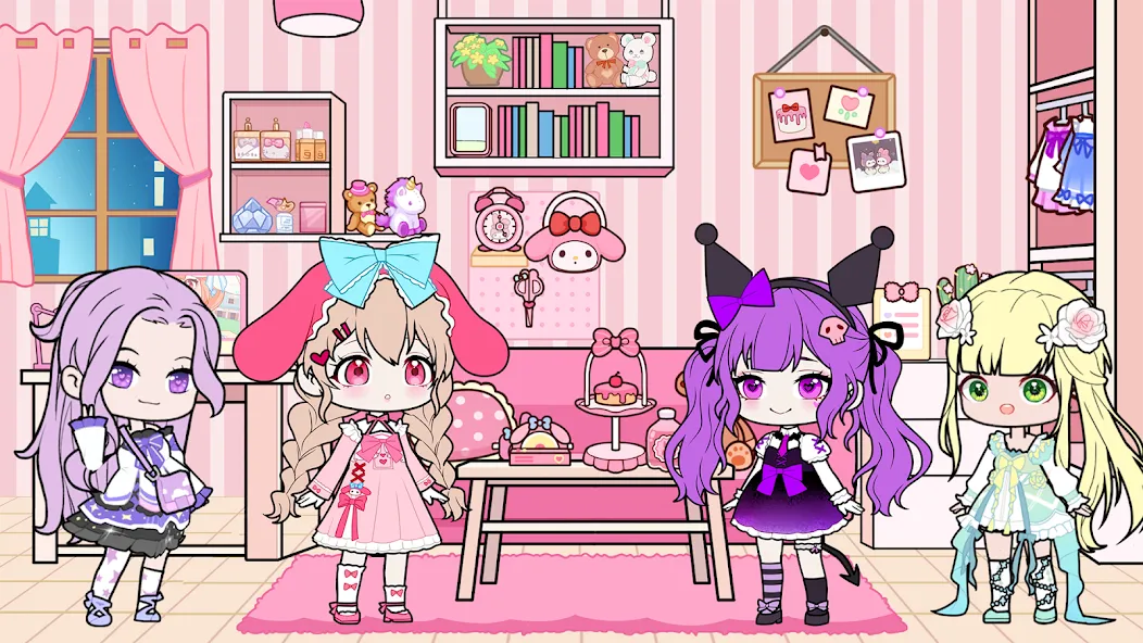 YOYO Doll School life Dress up (ЙОЙО Лайф ворлд)  [МОД Много денег] Screenshot 2