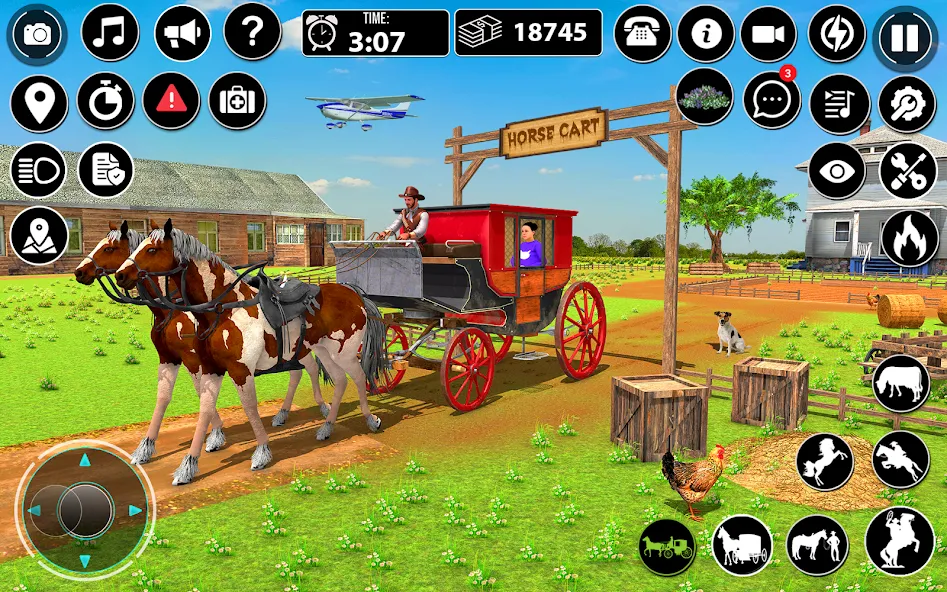 Horse Cart Taxi Transport Game  [МОД Бесконечные деньги] Screenshot 4