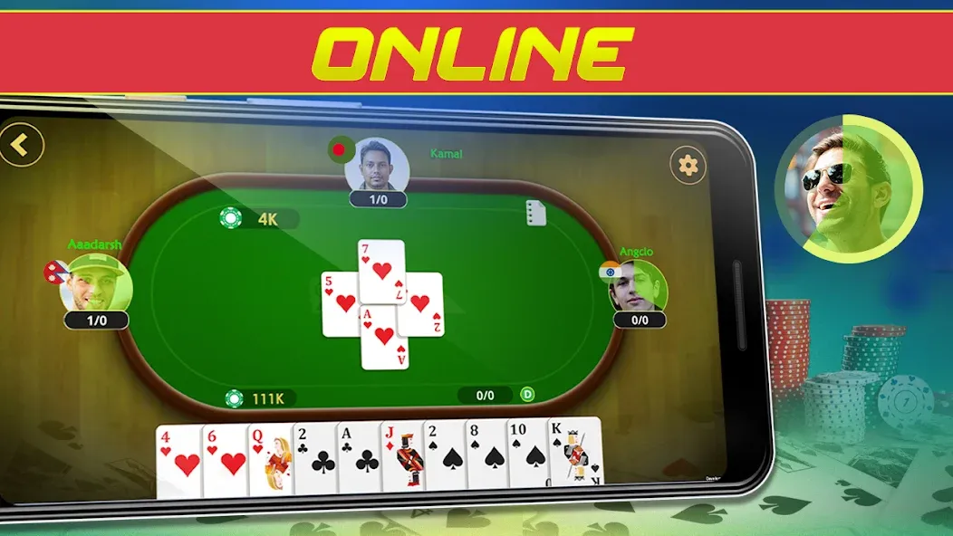 Call Bridge Card Game - Spades (Карточная игра Колл Бридж)  [МОД Меню] Screenshot 2