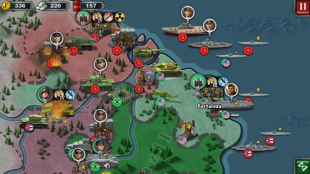 World Conqueror 3-WW2 Strategy (Ворлд Конкерор 3)  [МОД Menu] Screenshot 1