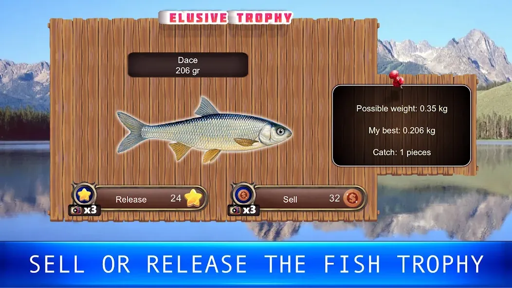 Fish rain: sport fishing  [МОД Menu] Screenshot 2