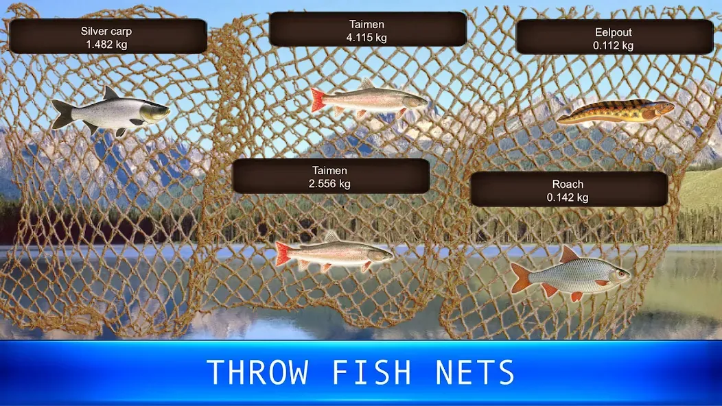 Fish rain: sport fishing  [МОД Menu] Screenshot 5