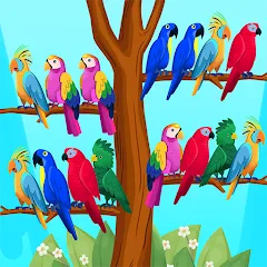 Взломанная Bird Puzzle - Color Game  [МОД Unlimited Money] - полная версия apk на Андроид