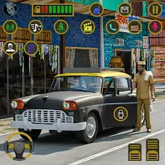 Скачать взлом Indian Taxi Simulator car Game (Индийский такси симулятор автомобиля Игра)  [МОД Много монет] - последняя версия apk на Андроид