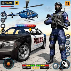 Скачать взлом US Police Shooting Crime City  [МОД Много монет] - последняя версия apk на Андроид