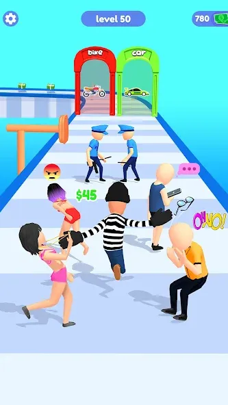 Thief Run Race 3D: Fun Race  [МОД Unlimited Money] Screenshot 2