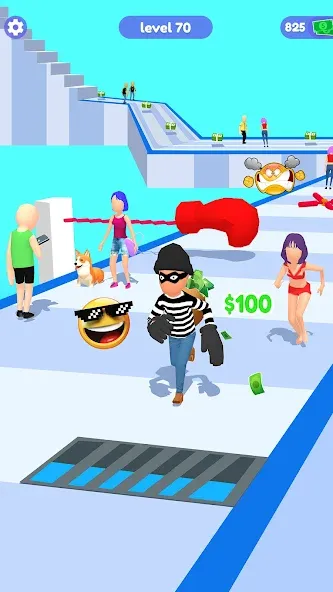 Thief Run Race 3D: Fun Race  [МОД Unlimited Money] Screenshot 3