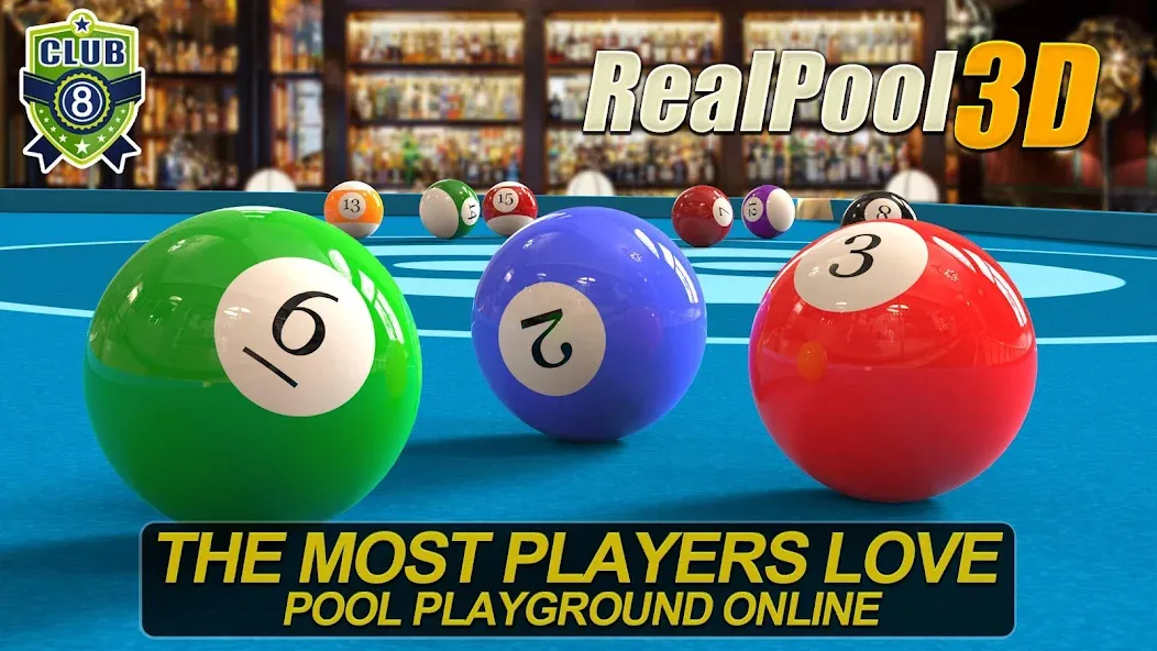 Real Pool 3D Online 8Ball Game (Реал Пул 3Д Онлайн 8Бол Гейм)  [МОД Unlimited Money] Screenshot 1