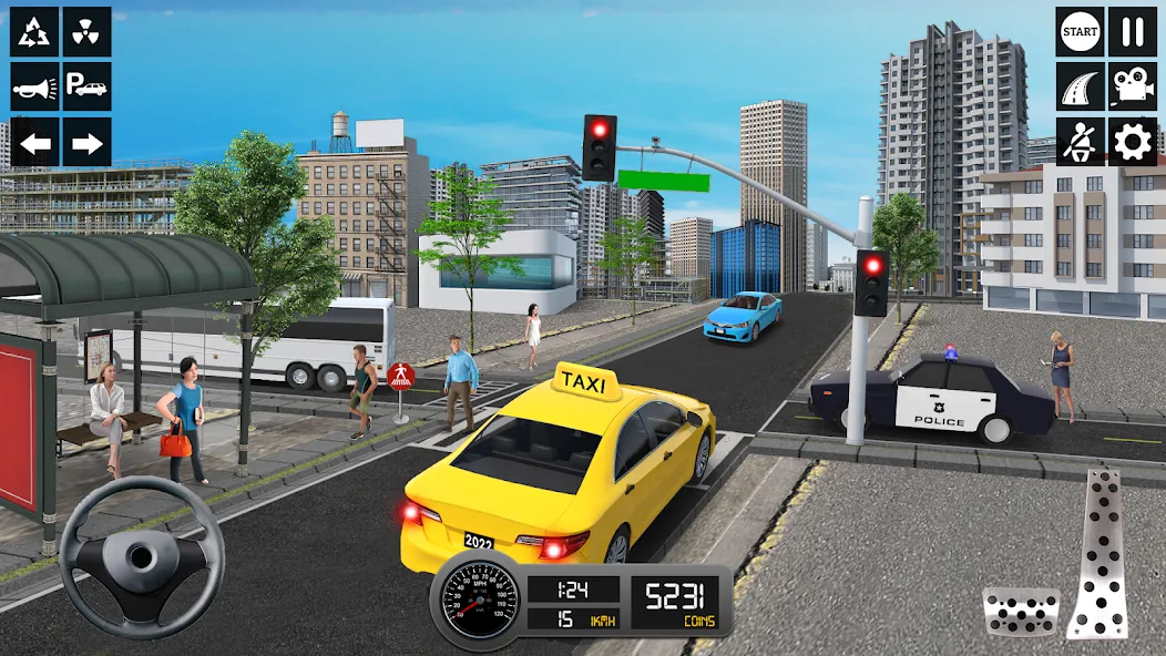 Taxi Simulator 3d Taxi Sim  [МОД Много монет] Screenshot 3