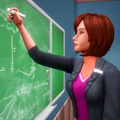 Скачать взлом High School Teacher Simulator  [МОД Unlocked] - стабильная версия apk на Андроид